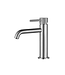 SANI-SUPPLY Wastafelkraan Slimline Laag – RVS-Look met geribbeld knop