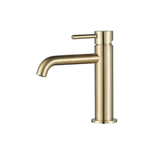 Wastafelkraan Slimline Laag – Geborsteld Goud