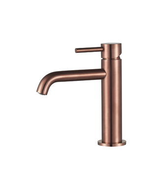 SANI-SUPPLY Wastafelkraan Slimline Laag – Geborsteld Brons