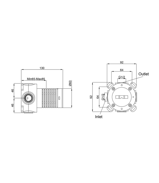 Inbouwdeel Wiesbaden Caral Stopkraan