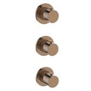 Afbouwdeel Wiesbaden Caral Thermostaat | Brons Koper PVD | 2 Stopkranen