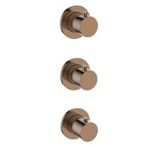 Afbouwdeel Wiesbaden Caral Thermostaat | Brons Koper PVD | 2 Stopkranen