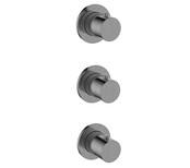 Afbouwdeel Wiesbaden Caral Thermostaat | Gunmetal | 2 Stopkranen