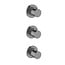 Wiesbaden Afbouwdeel Wiesbaden Caral Thermostaat | Gunmetal | 2 Stopkranen
