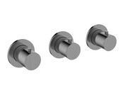 Afbouwdeel Wiesbaden Caral Thermostaat | Gunmetal | 2 Stopkranen