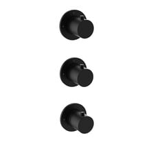 Afbouwdeel Wiesbaden Caral Thermostaat | Mat Zwart | 2 Stopkranen