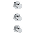 Afbouwdeel Wiesbaden Caral Thermostaat | Chroom | 2 Stopkranen