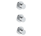 Afbouwdeel Wiesbaden Caral Thermostaat | Chroom | 2 Stopkranen