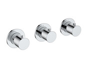 Afbouwdeel Wiesbaden Caral Thermostaat | Chroom | 2 Stopkranen