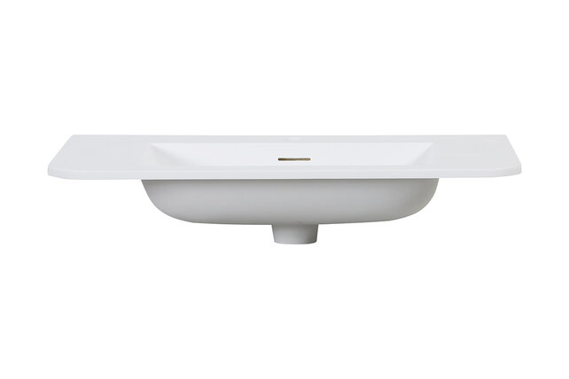 Wastafel Laro 80x48cm Mat Wit met kraangat - Solid Surface