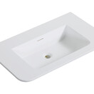 Wastafel Laro 80x48cm Mat Wit Zonder kraangat - Solid Surface