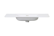 Wastafel Laro 100x48cm Mat Wit Zonder kraangat - Solid Surface