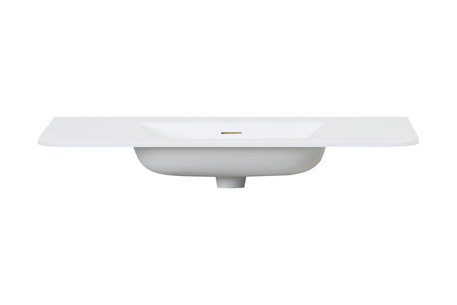 Wastafel Laro 100x48cm Mat Wit Zonder kraangat - Solid Surface