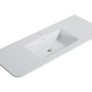 Wastafel Laro 120x48cm Mat Wit met kraangat - Solid Surface