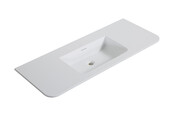 Wastafel Laro 120x48cm Mat Wit zonder kraangat - Solid Surface
