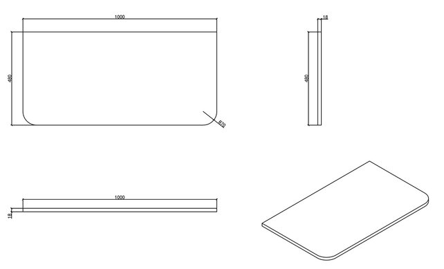 Topblad Sulora 100x48cm Licht Eiken