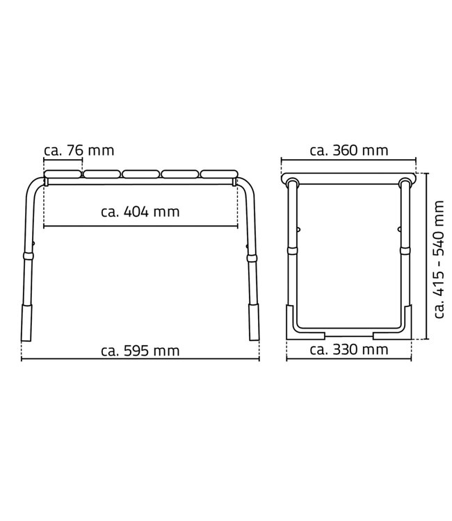 Badkamerkruk Ridder Pro verstelbaar wit