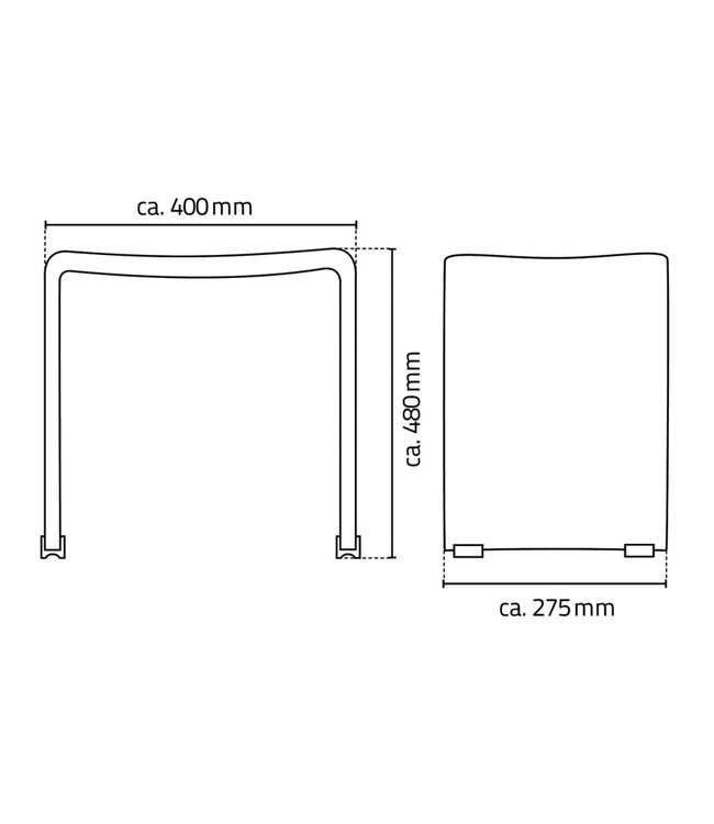 Douchekruk Ridder Trendy badkamerkruk transparant