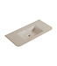 Wastafel Laro 100x48cm Beige Zonder kraangat - Solid Surface