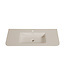 Wastafel Laro 100x48cm Beige met kraangat - Solid Surface