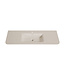 Wiesbaden Wastafel Laro 120x48cm Beige met kraangat - Solid Surface
