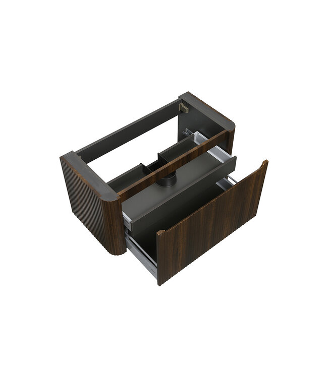 Onderkast Sulora Walnoot 120cm | Geribbeld Design & Softclose