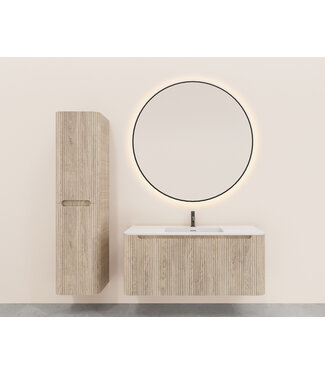 Wiesbaden Onderkast Sulora Licht Eiken 120cm | Geribbeld Design & Softclose