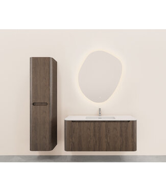 Wiesbaden Onderkast Sulora Bruin Eiken 120cm | Geribbeld Design & Softclose