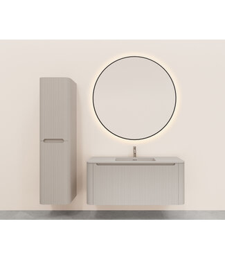 Wiesbaden Onderkast Sulora Mat Beige 120cm | Geribbeld Design & Softclose