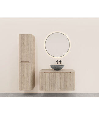 Wiesbaden Onderkast Sulora Licht Eiken 100cm | Geribbeld Design & Softclose