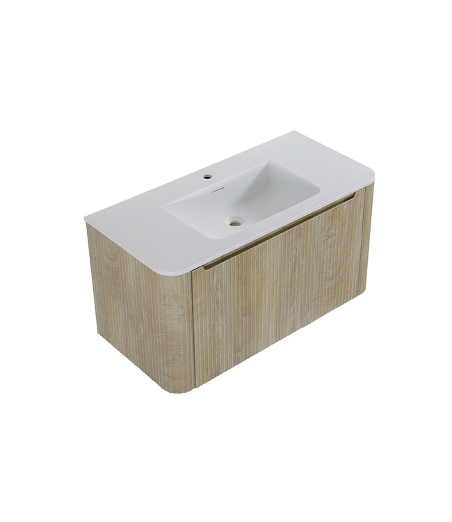 Onderkast Sulora Licht Eiken 100cm | Geribbeld Design & Softclose