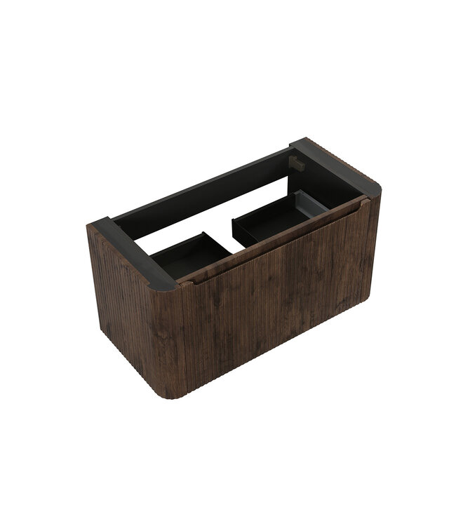 Wiesbaden Onderkast Sulora Bruin Eiken 80cm | Geribbeld Design & Softclose