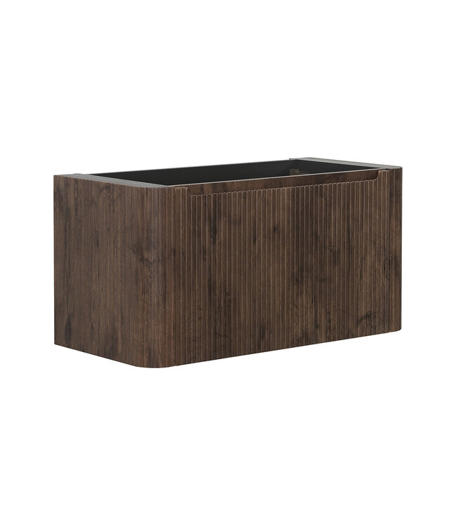 Onderkast Sulora Bruin Eiken 80cm | Geribbeld Design & Softclose