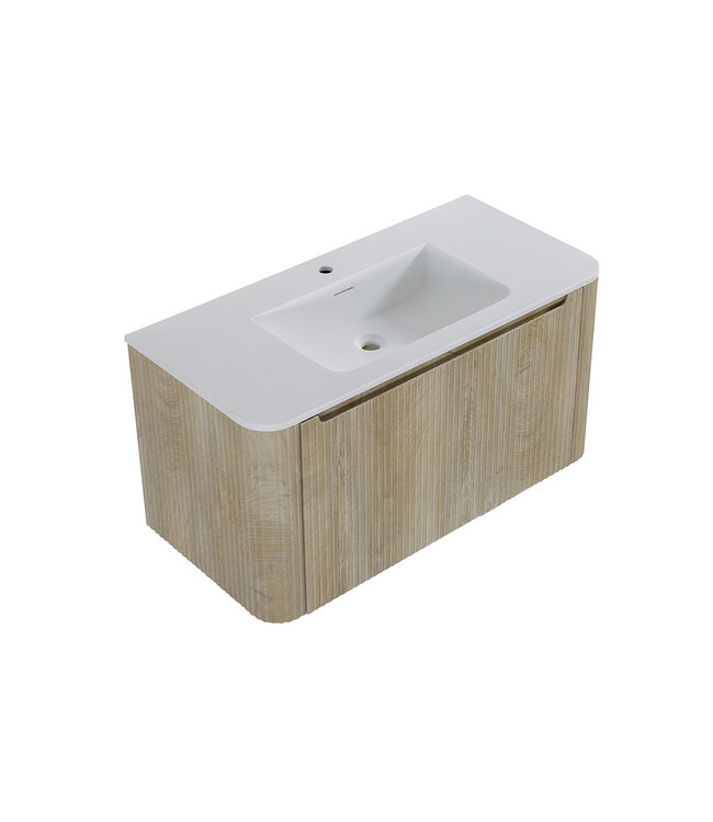 Onderkast Sulora Licht Eiken 80cm | Geribbeld Design & Softclose