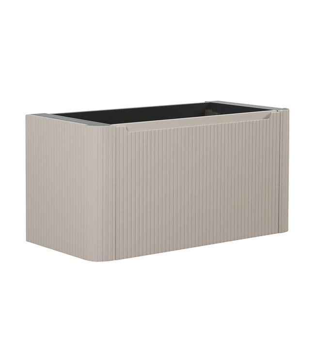 Onderkast Sulora Mat Beige 80cm | Geribbeld Design & Softclose