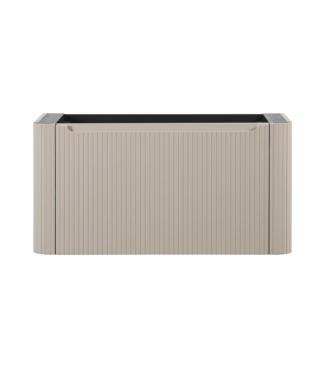 Onderkast Sulora Mat Beige 80cm | Geribbeld Design & Softclose