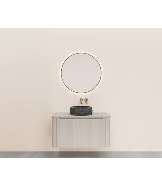 Wiesbaden Onderkast Sulora Mat Beige 80cm | Geribbeld Design & Softclose