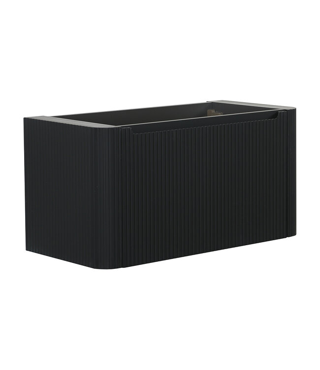 Onderkast Sulora Mat Zwart 80cm | Geribbeld Design & Softclose