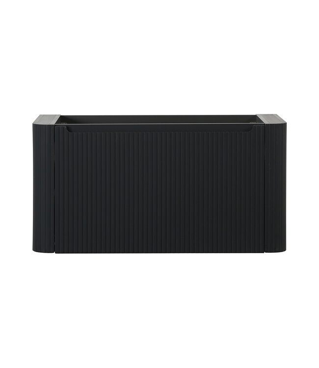 Onderkast Sulora Mat Zwart 80cm | Geribbeld Design & Softclose