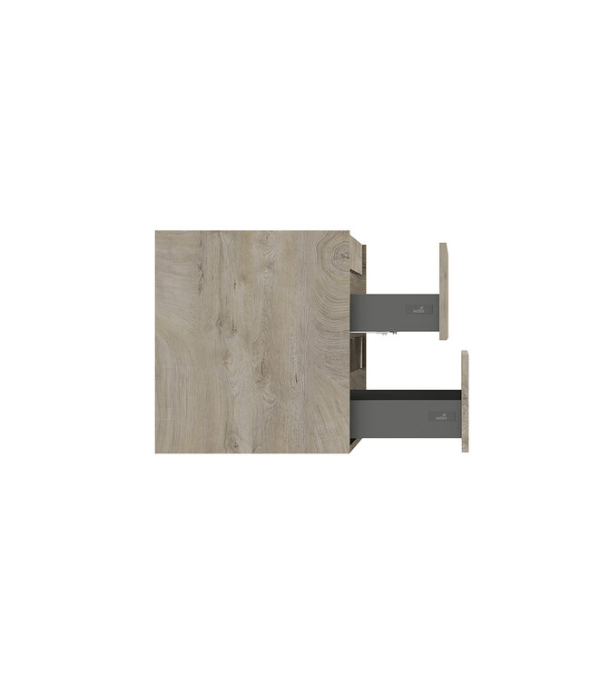 Wiesbaden Onderkast Alvara Grijs Eiken 80cm | Hettich & Softclose