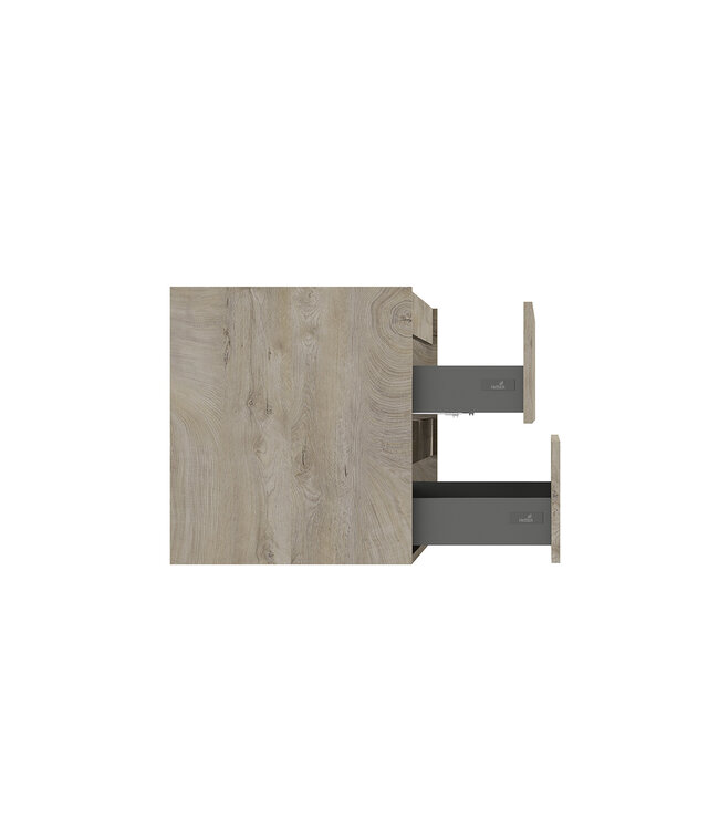 Wiesbaden Onderkast Alvara Grijs Eiken 100cm | Hettich & Softclose
