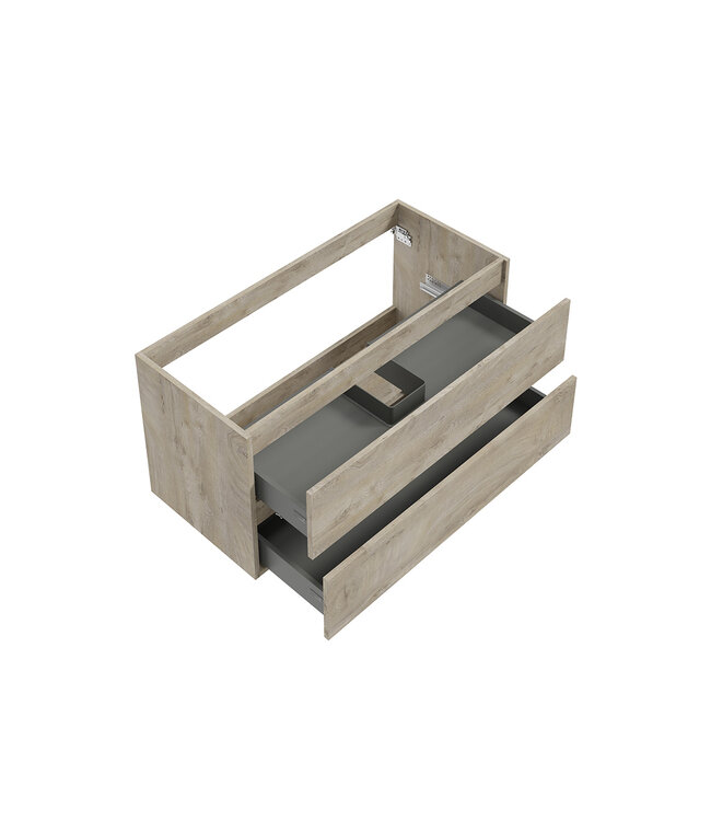 Wiesbaden Onderkast Alvara Grijs Eiken 100cm | Hettich & Softclose