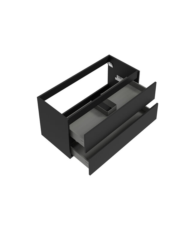 Wiesbaden Onderkast Alvara Mat Zwart 100cm | Hettich & Softclose