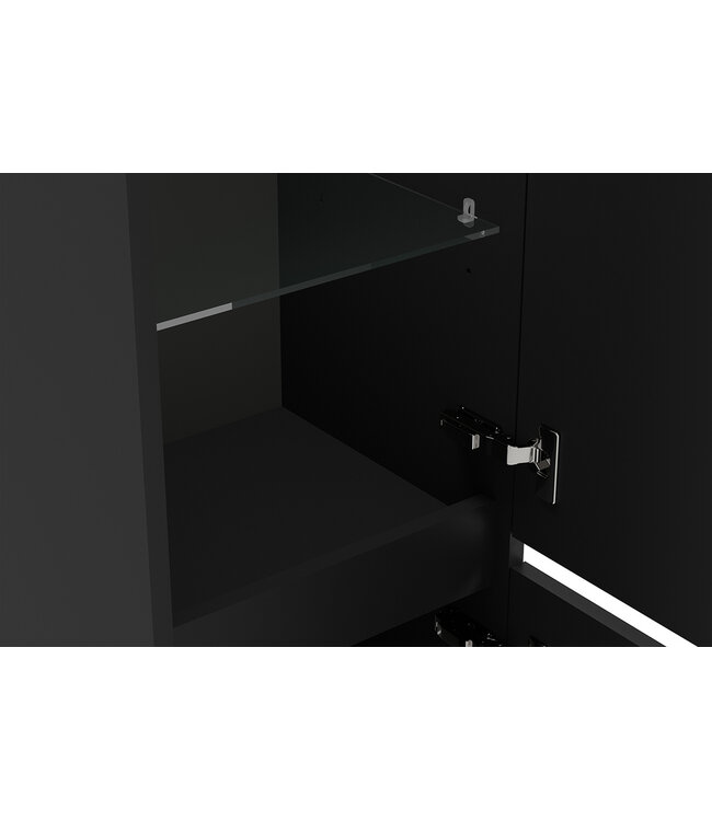 Kolomkast Alvara – Mat Zwart – 160x35x35cm