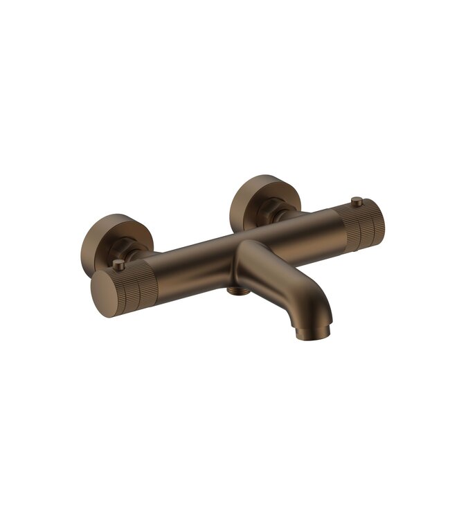 Badkraan Set Stria Mat Bruin Brons ( PVD ) met thermostaat