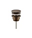Fonteinkraan set Stria Mat Bruin Brons (PVD) Toiletkraan + Sifon + Clickwaste