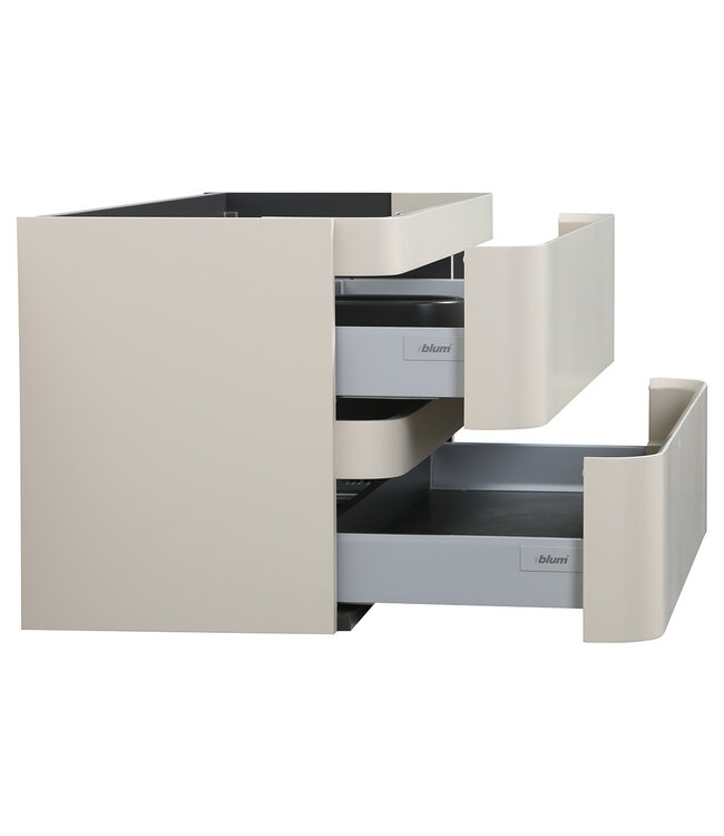 Onderkast Novira Mat Zand 120x48cm | Afgeronde hoeken