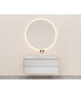 Wiesbaden Onderkast Novira Mat Wit 120x48cm | Afgeronde hoeken