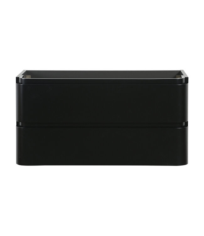 Onderkast Novira Mat Zwart 100x48cm | Afgeronde hoeken