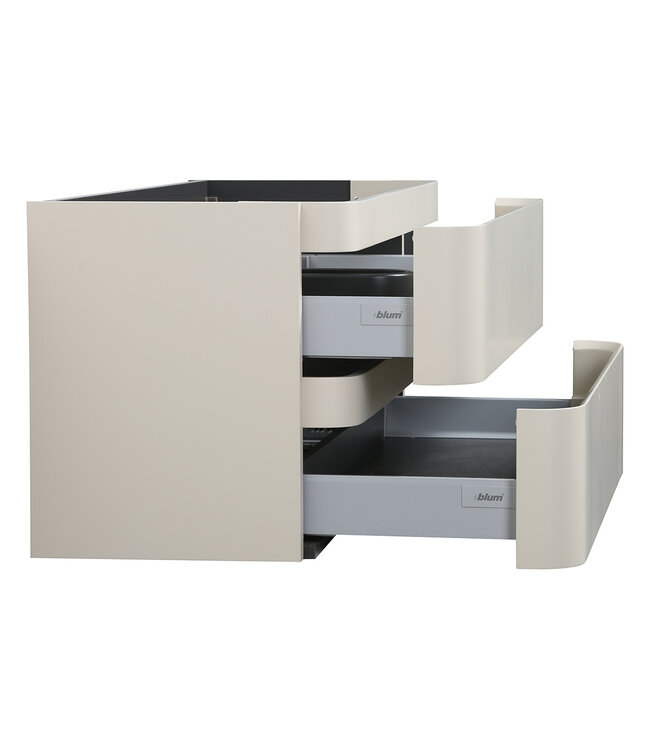 Onderkast Novira Mat Zand 100x48cm | Afgeronde hoeken